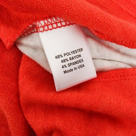 Peyton Jensen Aspen Knit Cami Side Stripes Sleeveless Orange/Red Size Medium - Picture 7 of 8